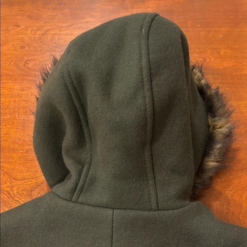 Zara Kids Wool Blend Faux Fur Hooded Coat - Picture 5 of 11